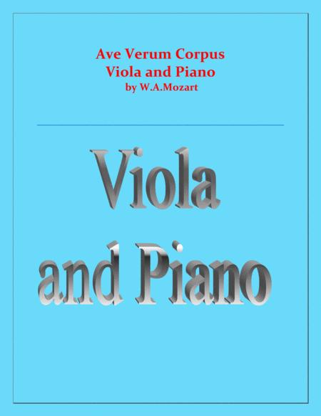 Ave Verum Corpus Viola And Piano Intermediate Level Sheet Music