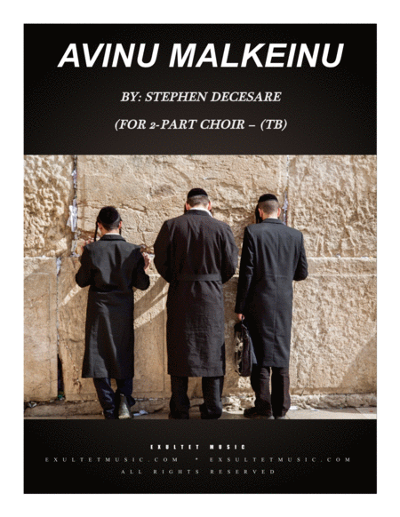 Free Sheet Music Avinu Malkeinu For 2 Part Choir Tb