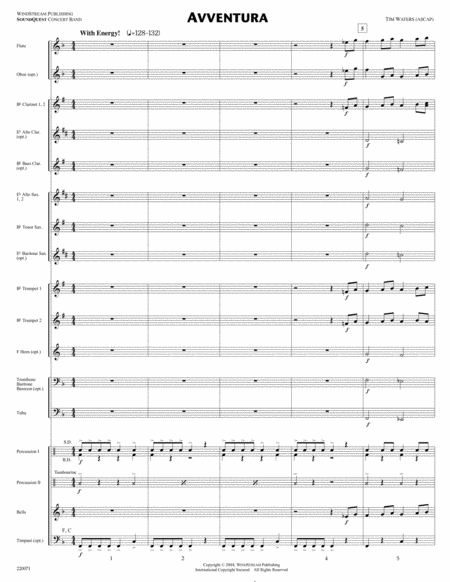 Free Sheet Music Avventura