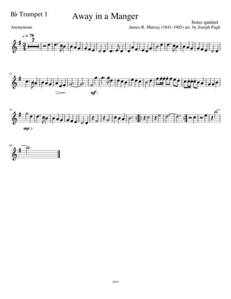 Away In A Manger Brass Quintet Sheet Music