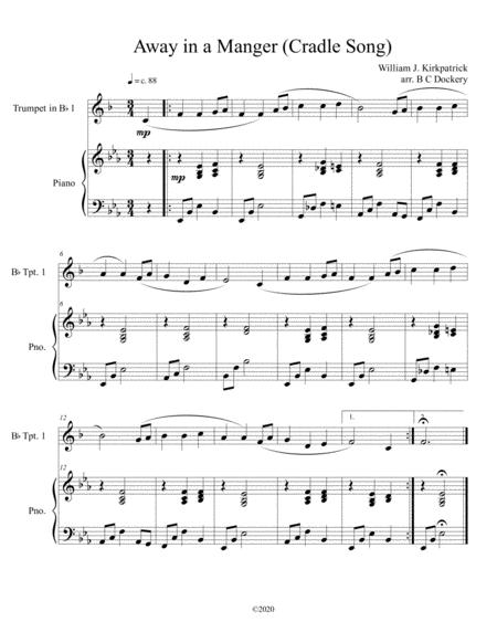 Away In A Manger Cradle Song For Trumpet With Piano Accompaniment Sheet Music