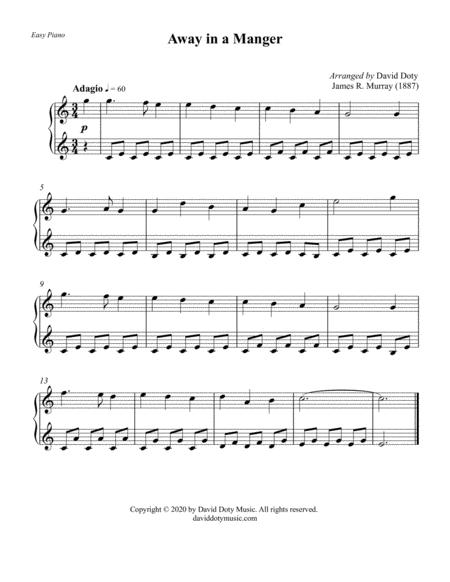 Away In A Manger Easy Piano Christmas Solo For Beginners Sheet Music