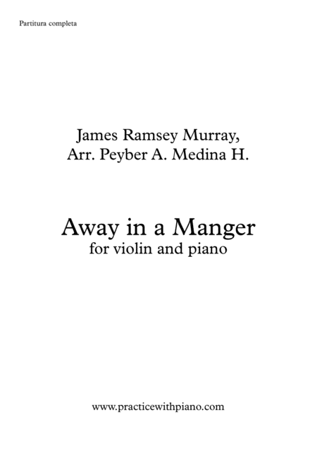 Away In A Manger For Violin And Piano Sheet Music