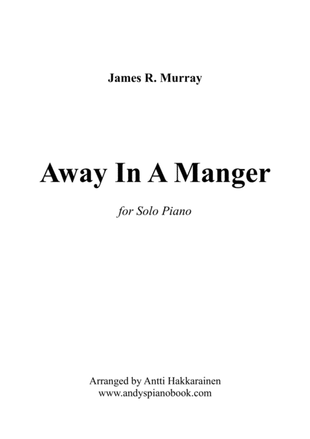 Away In A Manger Piano Sheet Music