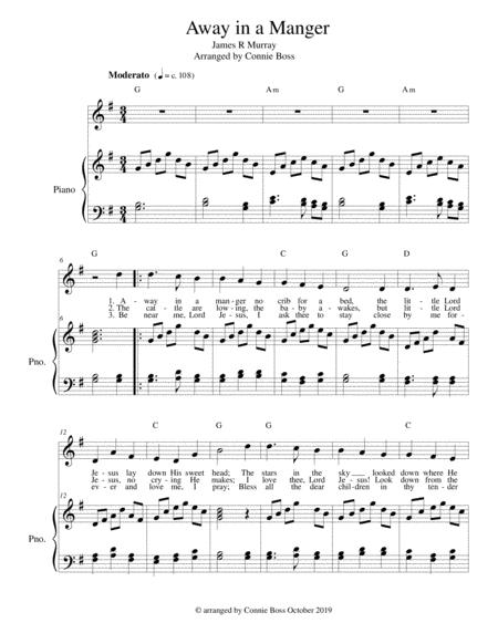 Free Sheet Music Away In A Manger Solo And Piano