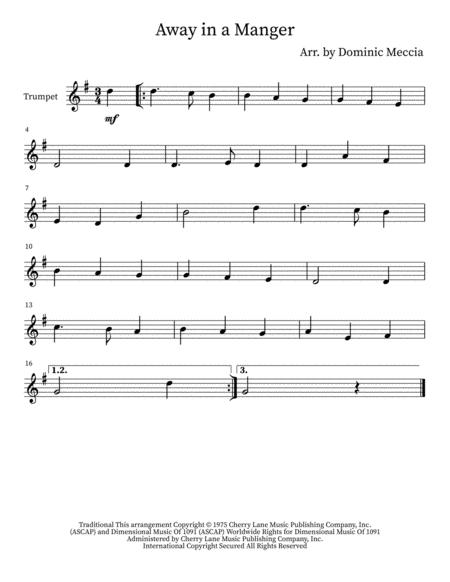 Away In A Manger Trumpet Sheet Music