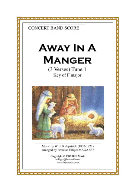 Away In A Manger Tune 1 Concert Band Score And Parts Pdf Sheet Music