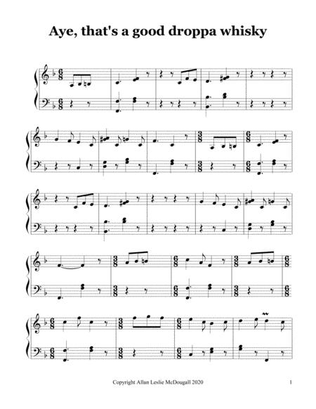 Aye Thats A Good Droppa Whisky Sheet Music