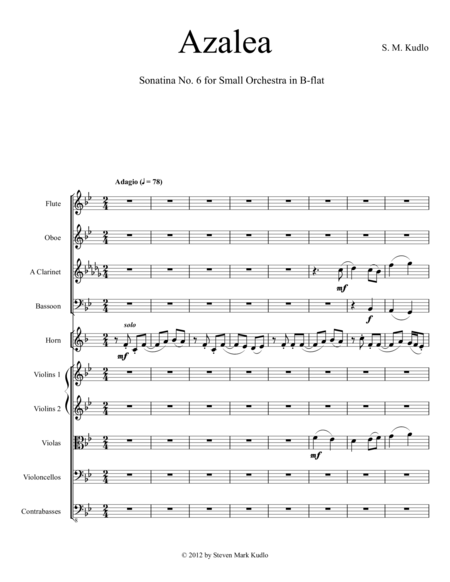 Free Sheet Music Azalea