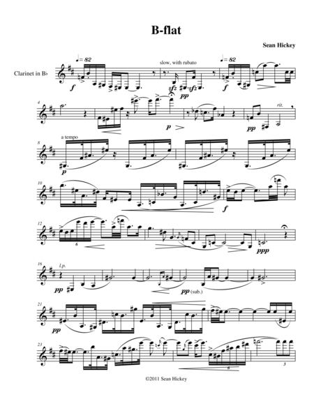 B Flat Sheet Music