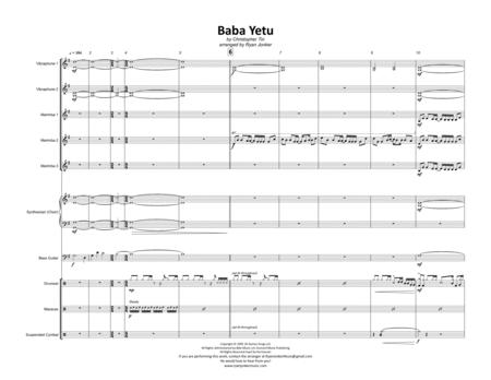 Free Sheet Music Baba Yetu Civilization Iv For Percussion Ensemble