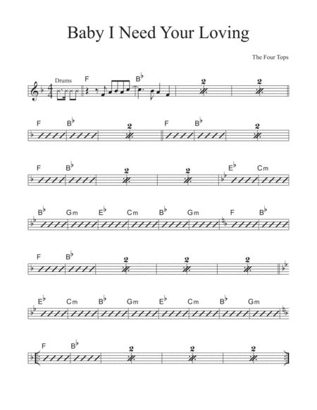 Baby I Need Your Loving Sheet Music