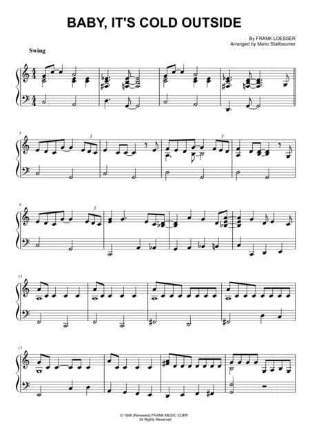 Free Sheet Music Baby It Cold Outside Piano Solo