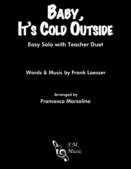 Baby Its Cold Outside Easy Piano Solo With Teacher Duet Sheet Music