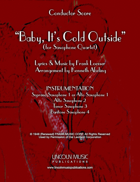 Baby Its Cold Outside For Saxophone Quartet Satb Or Aatb Sheet Music