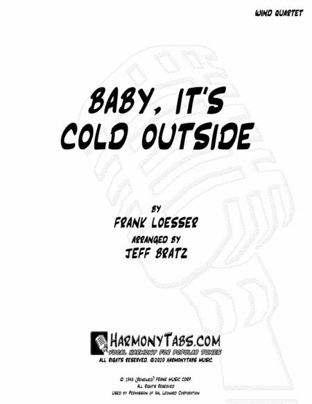 Baby Its Cold Outside Wind Quartet Sheet Music