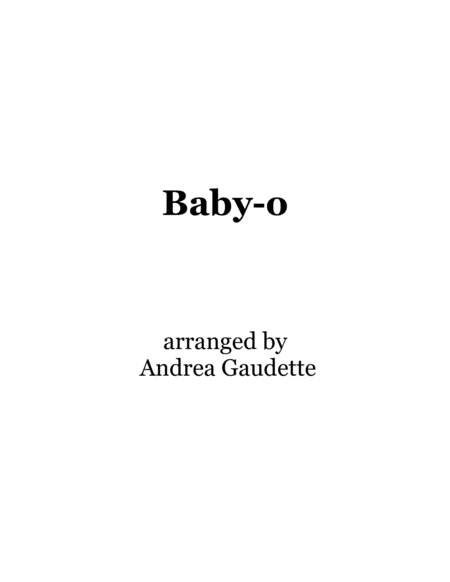 Baby O Sheet Music