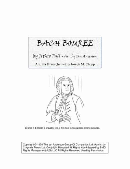 Bach Bouree Sheet Music