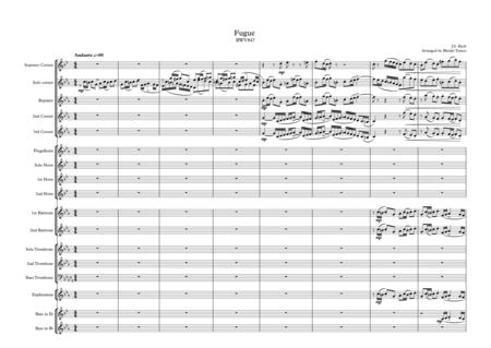 Free Sheet Music Bach Bwv847 Fugue In C Minor Brass Band Arrangement