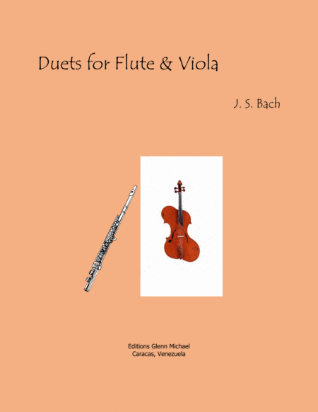 Bach Duets For Flute Viola Sheet Music