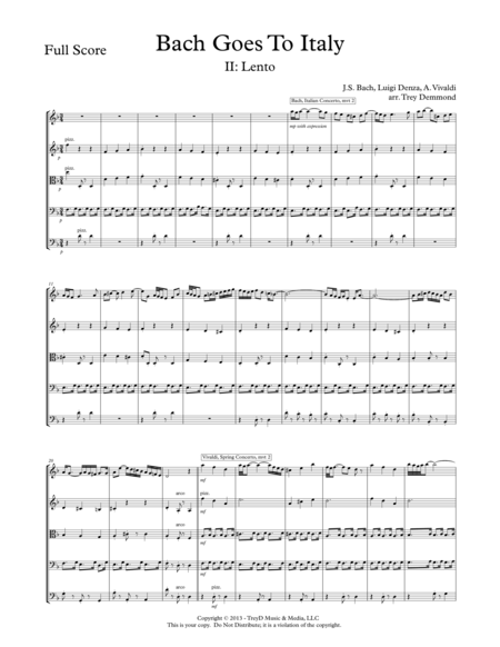Free Sheet Music Bach Goes To Italy Mvt 2