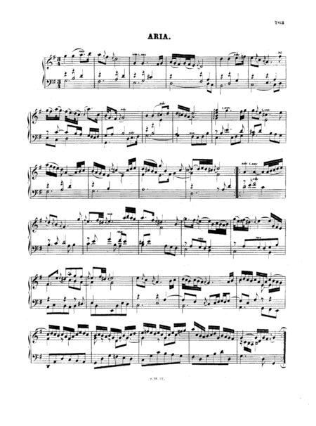 Free Sheet Music Bach Goldberg Variations