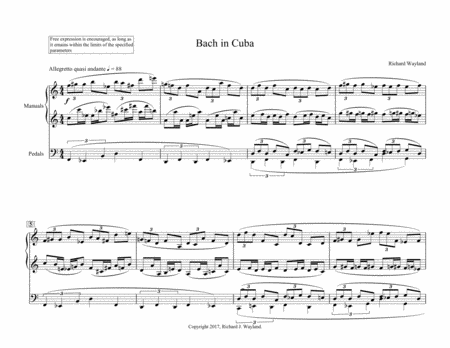 Free Sheet Music Bach In Cuba