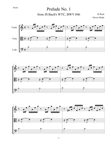 Free Sheet Music Bach Prelude No 1 In C Major Bwv 846