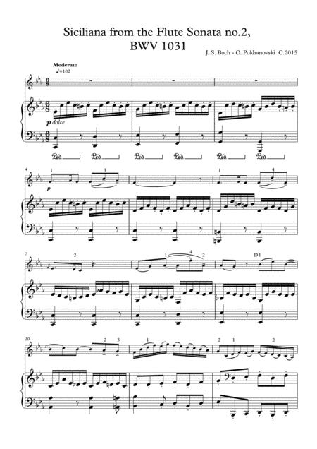 Bach Siciliana For Violin And Piano Sheet Music