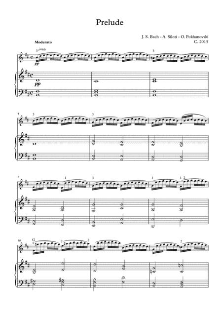 Bach Siloti Prelude In B Minor For Violin And Piano Sheet Music