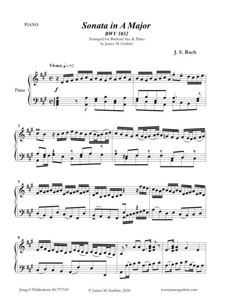 Free Sheet Music Bach Sonata Bwv 1032 For Tenor Sax Piano