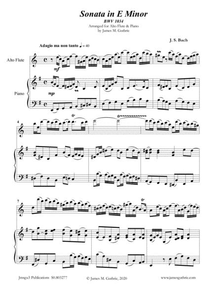 Free Sheet Music Bach Sonata Bwv 1034 For Alto Flute Piano