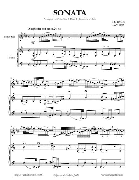 Free Sheet Music Bach Sonata Bwv 1035 For Tenor Sax Piano