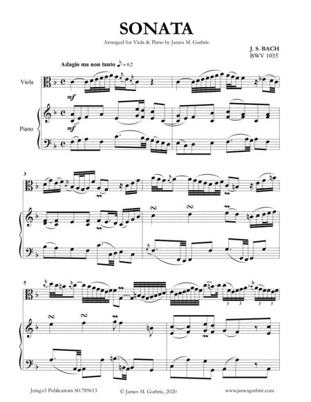 Free Sheet Music Bach Sonata Bwv 1035 For Viola Piano