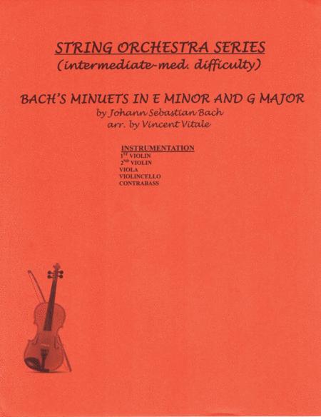 Bachs Minuets In E Minor And G Major Intermediate Med Difficult Sheet Music