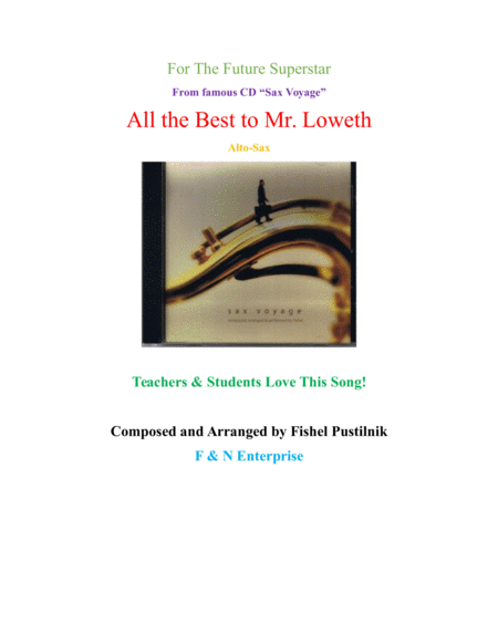 Free Sheet Music Background For All The Best To Mr Loweth For Alto Sax