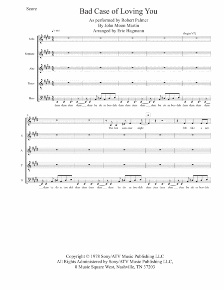 Bad Case Of Loving You Sheet Music