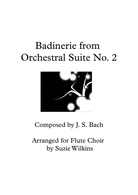 Badinerie From Bachs Orchestral Suite No 2 For Flute Choir Or Flute Quintet Sheet Music