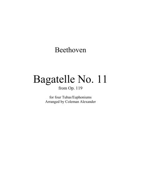 Free Sheet Music Bagatelle No 11 From Op 119 For Tuba Euph Quartet