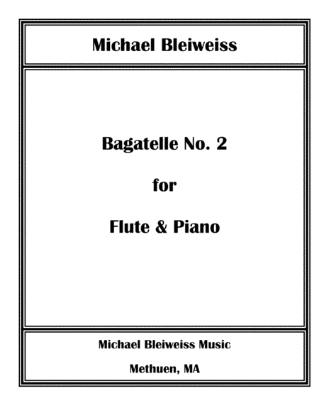 Bagatelle No 2 For Flute Piano Sheet Music