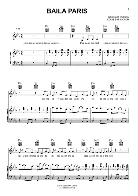 Baila Paris Sheet Music