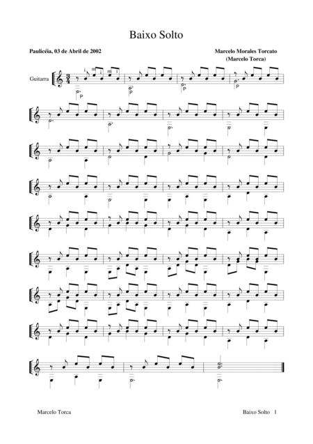 Baixo Solto Sheet Music