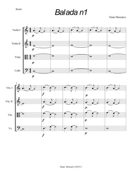 Balade For Strings Sheet Music