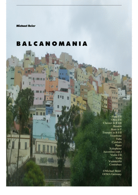 Balcanomania Full Orchestral Score And Parts Sheet Music