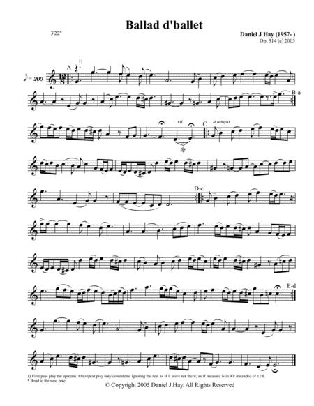 Free Sheet Music Ballad D Ballet