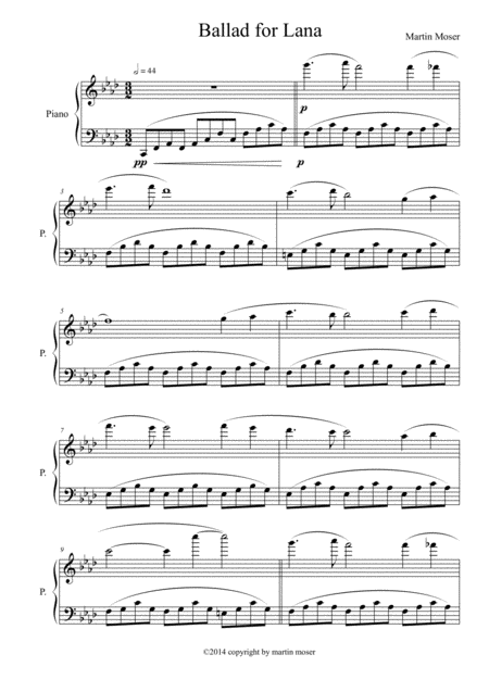 Ballad For Lana Sheet Music