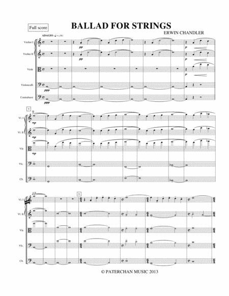 Ballad For Strings Sheet Music