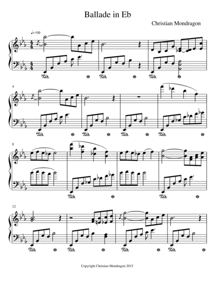 Ballad In Eb Sheet Music