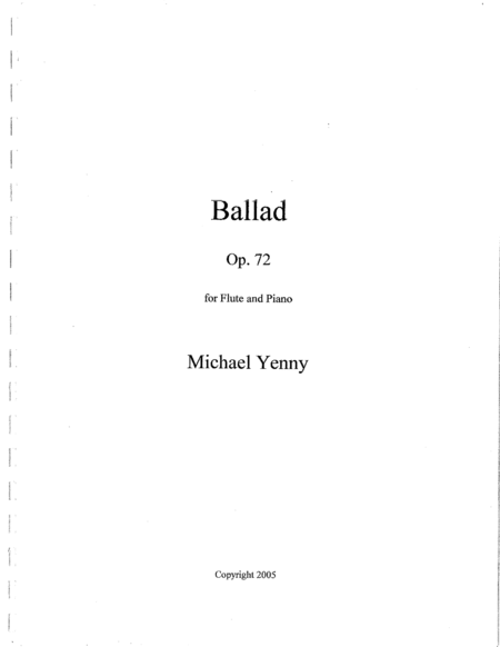 Free Sheet Music Ballad Op 72