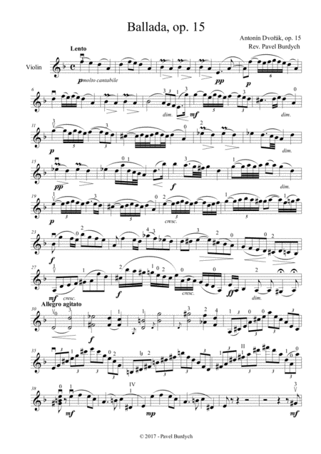 Free Sheet Music Ballada Op 15